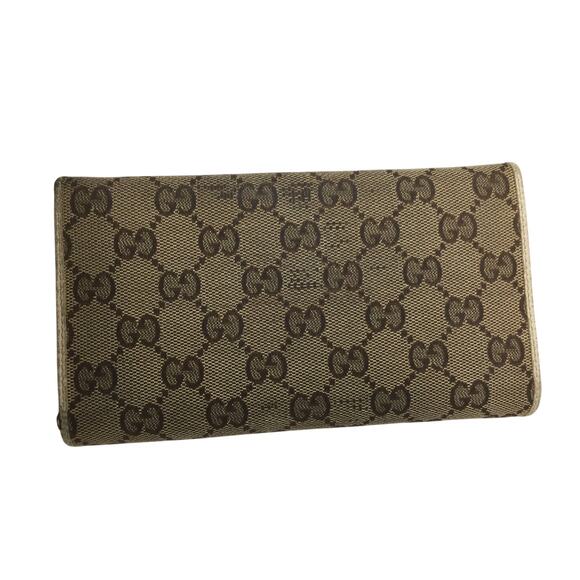 Gucci GG Canvas Beige and White Leather Double Layer Long Wallet - Picture 5 of 16
